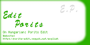 edit porits business card